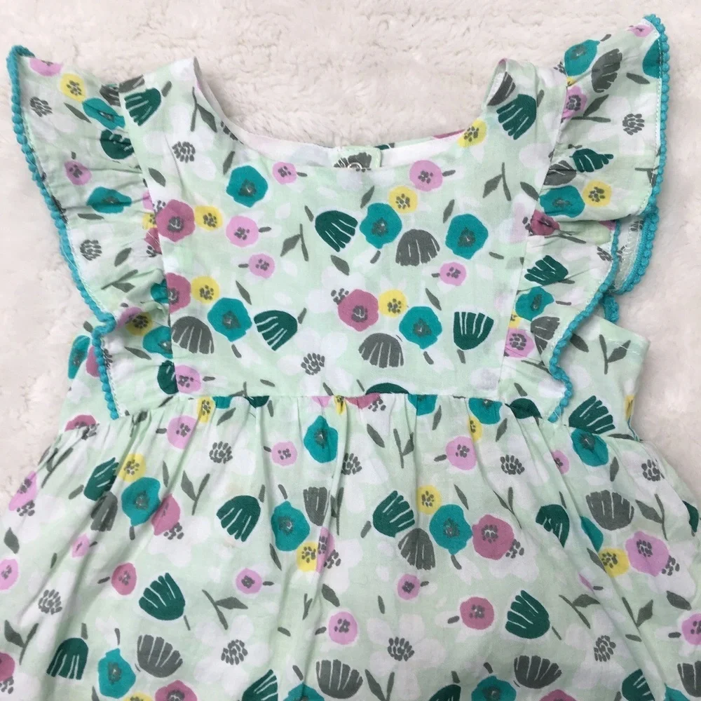 Peek Baby Girl Floral Blouse Top Size 6-12 Months